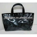 2013 New Style Shining Black Netted PVC Beach Bag with Handle